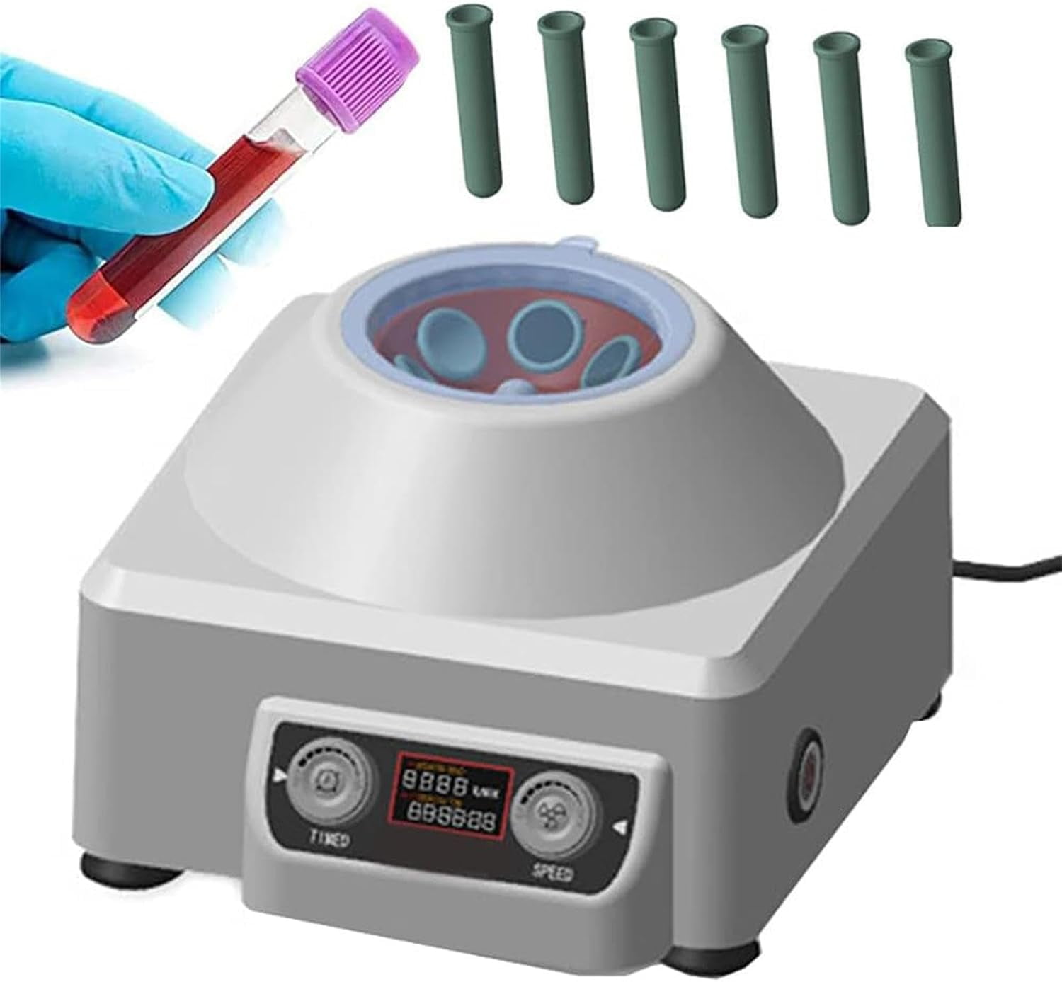 Lab Centrifuge Machine with 0-60min Time & 0-4000RPM Speed Adjustable, Electric Blood Centrifuge for Lab School Science Plasma Research