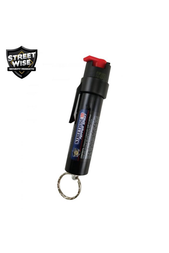 Lab Certified Streetwise 18 Pepper Spray 3/4 oz KEY RING & CLIP