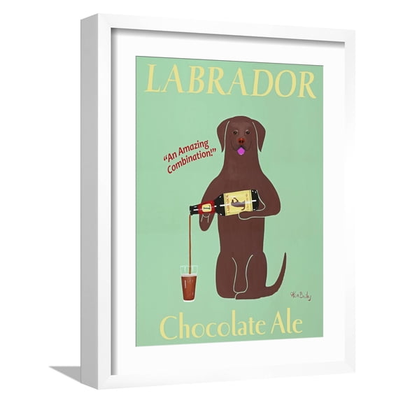 Art.com Lab Chocolate Ale Giclee Print by Ken Bailey, White Frame Wall Art, 17" x 21"