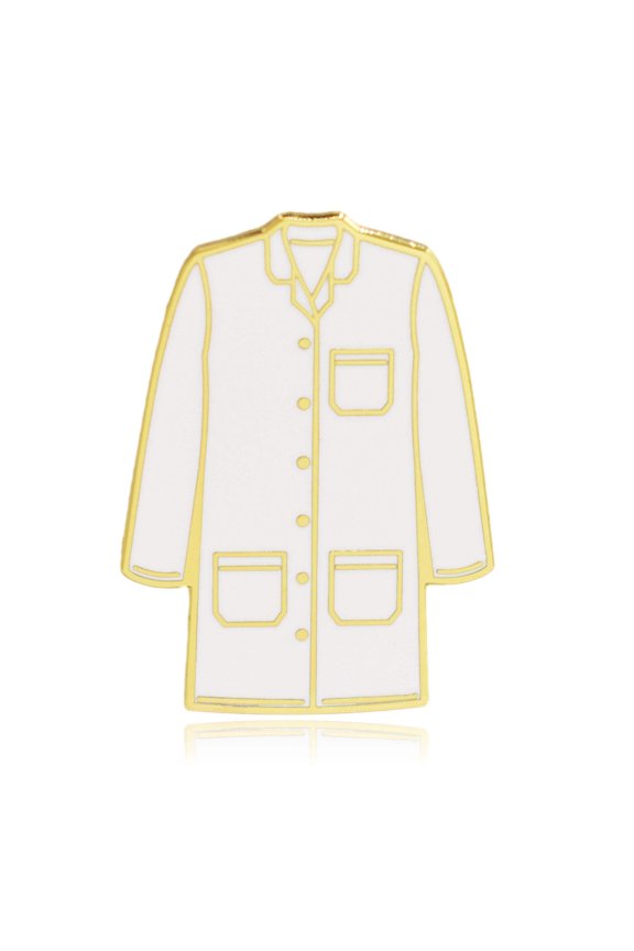 Lab Coat Flower Hard Enamel Pin | Clayton Jewelry Labs
