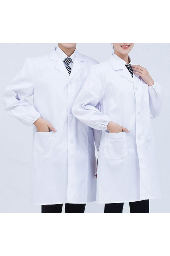 Lab Coat For Men And Women Long Sleeve White Lab Coat For Students Doctors And Beauty Versatile Laboratory Workwear Wool Coat for Women Friday Womens Coats Hooded Coats for Women Womens plus Coat