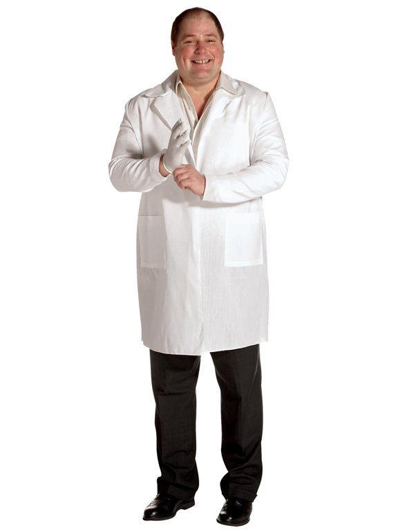 Lab Coat Plus Size Men's Adult Halloween Costume, One Size, 50-52