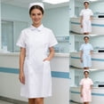 thumbnail image 1 of Lab Coat Women Side Button Doctors Jacket Elastic Professional Medicas Long Sleeve Labcoats Scientist College Light Blue M, 1 of 5