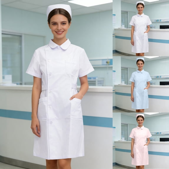 Lab Coat Women Side Button Doctors Jacket Elastic Professional Medicas Long Sleeve Labcoats Scientist College Pink XXL