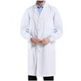 thumbnail image 1 of Lab Coat for Female Male Long Sleeve Classic Fit Pockets Outerwear Scientist Costume Coats Women Men Comfort, 1 of 8