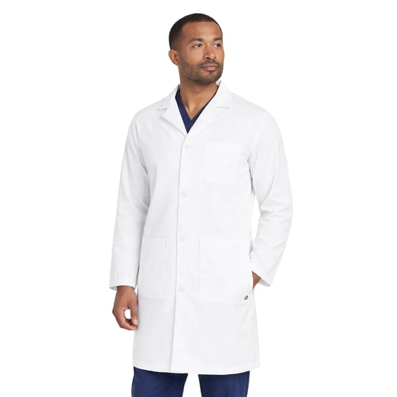 Lab Coat for Men Professional White Long Medical Coat