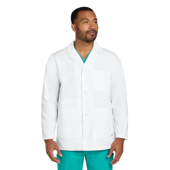 Lab Coat for Men Professional White Short Medical Coat