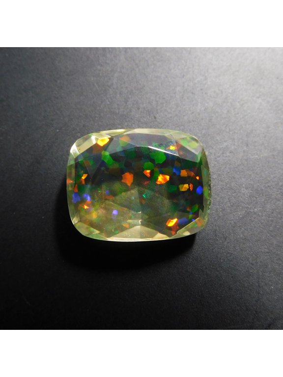 Lab-Created Best Fire Opal Ring Size Cushion Cut 11 Ct Loose Gemstone CERTIFIED