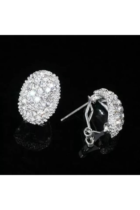 Lab Created Diamond 2.5Ct Round Cut Stunning Stud Earrings 14K White Gold Plated