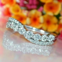 Lab-Created Diamond 2Ct Round Cut Women's Engagement Ring 14K White Gold Plated