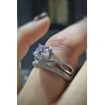 thumbnail image 1 of Lab Created Diamond 3Ct Round Cut Wedding Bridal Set Ring 14K White Gold Plated For Your Valentine, 1 of 2