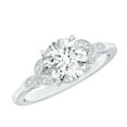 thumbnail image 1 of Rosec Jewels Lab Created Diamond Designer Engagement Ring - EF-VS Quality - Ready To Gift, 925 Sterling Silver, US 4.00, 1 of 8