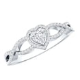 thumbnail image 1 of Rosec Jewels Lab Created Diamond Heart Engagement Ring with Halo, EF-VS Grade - Ready to Gift, 14K White Gold, US 9.50, 1 of 9