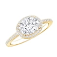 thumbnail image 1 of Rosec Jewels Lab Created Diamond Ring for Women - EF-VS Grade East West Engagement Ring, 14K Yellow Gold, US 4.50, 1 of 8