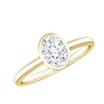 thumbnail image 1 of Lab Created Diamond Solitaire Ring - 1 Carat - Oval Engagement Ring - EF-VS Grade, 10K Yellow Gold, US 8.00, 1 of 8