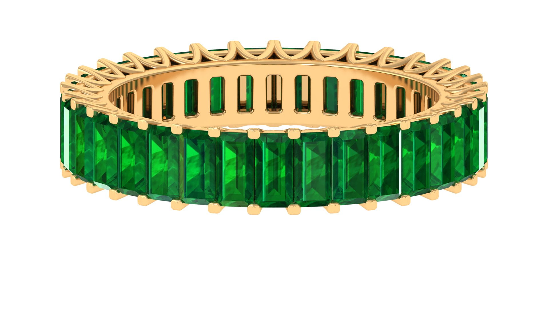 Lab created emerald eternity band sale