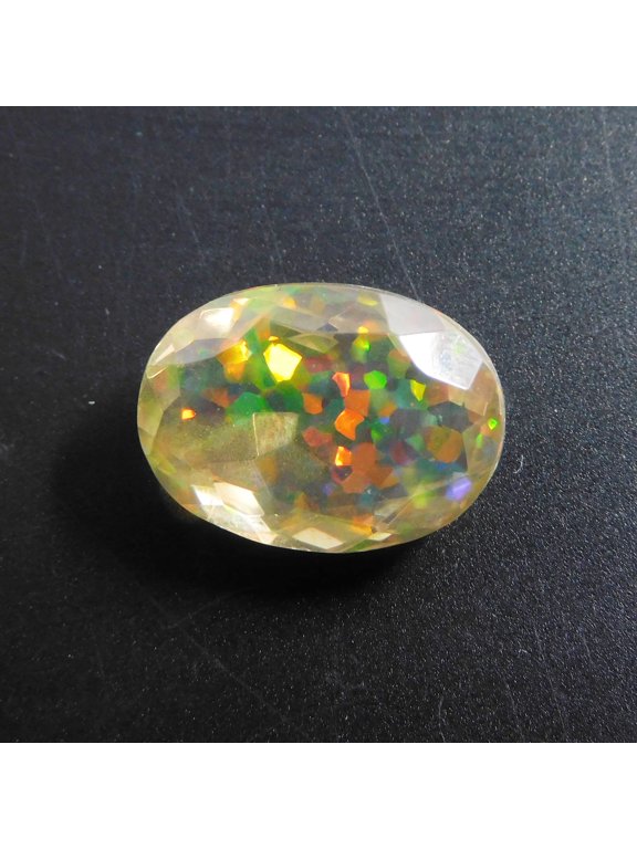 Lab-Created Fire Opal Oval Cut 9.30 Ct For Ring CERTIFIED Loose Gemstone