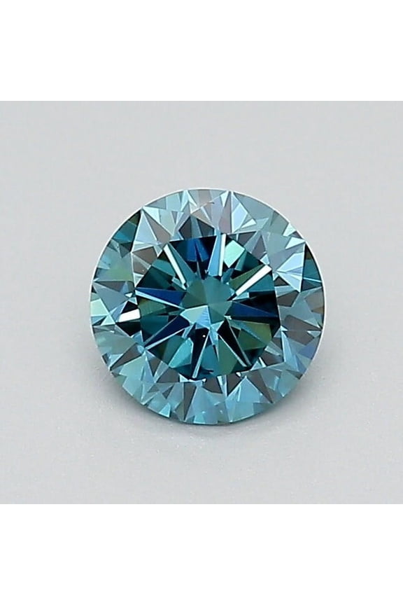 Lab Created IGI Certified Round 0.59ct VS1 Diamond Fancy Vivid Blue