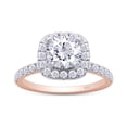 thumbnail image 1 of AFFY 1.50CT Moissanite Diamond Engagement Rings for Women in 18K Rose Gold over Silver-6, 1 of 5