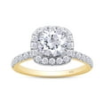 thumbnail image 1 of AFFY 1.50CT Moissanite Diamond Engagement Rings for Women in 18K Yellow Gold over Silver-4, 1 of 5