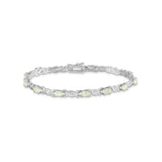 Gem & Harmony Lab Created Opal XO Bracelet in Sterling Silver 7.00 inch for Women