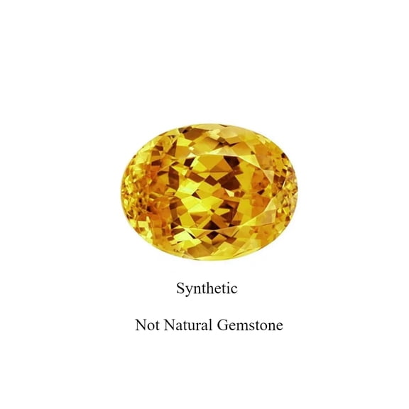 Lab Created Oval Cut Yellow Sapphire Beads for Jewelry Making