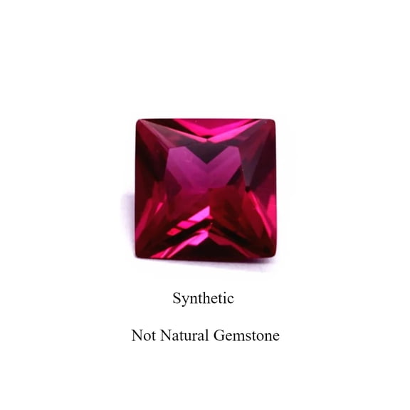 Lab Created Princess Cut Red Ruby Beads for Jewelry Making