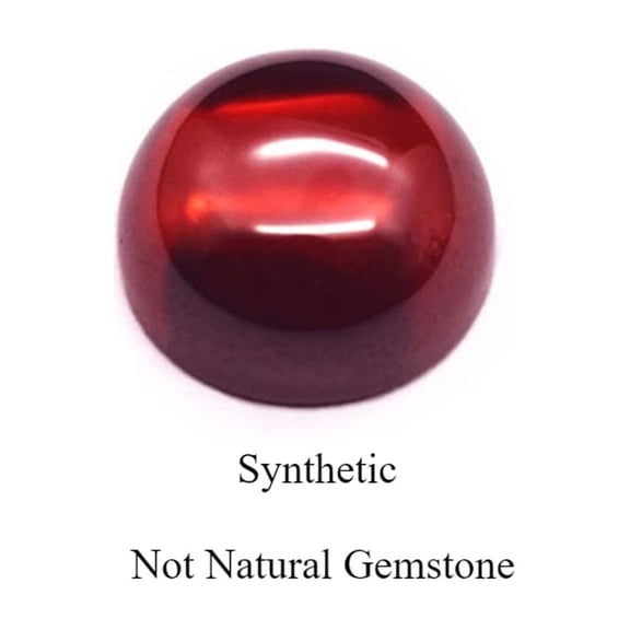 Lab Created Round Red Ruby Beads, Synthetic Flat Back DIY Jewelry Accessories