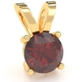 thumbnail image 1 of Lab-Created Ruby Solitaire Pendant In 14k Yellow Gold, 1 of 4