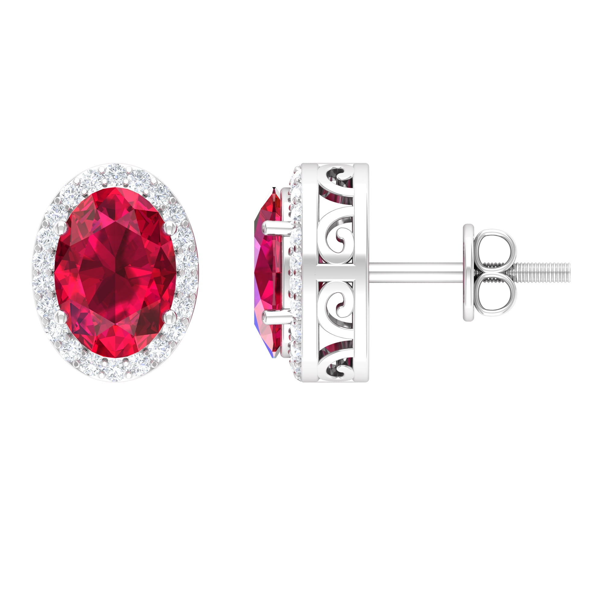Lab created ruby stud best sale earrings