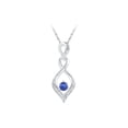 thumbnail image 1 of Lab Created Sapphire 1/6 Carat (Ctw) Infinity Pendant Necklace in Sterling Silver, 1 of 3