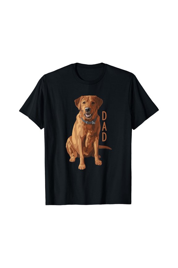 Lab Dad Fox Red Labrador Retriever Dog Lover T-Shirt, Unisex T-Shirt