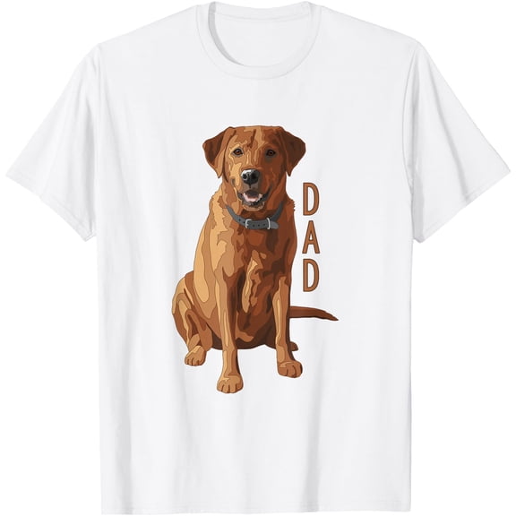 Lab Dad Fox Red Labrador Retriever Dog Lover T-Shirt