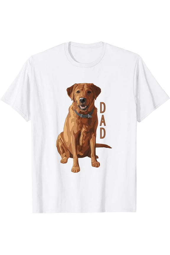 Lab Dad Fox Red Labrador Retriever Dog Lover T-Shirt