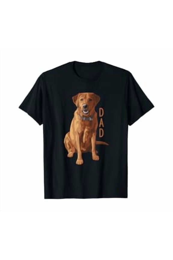 Lab Dad Fox Red Labrador Retriever Dog Lover T-Shirt