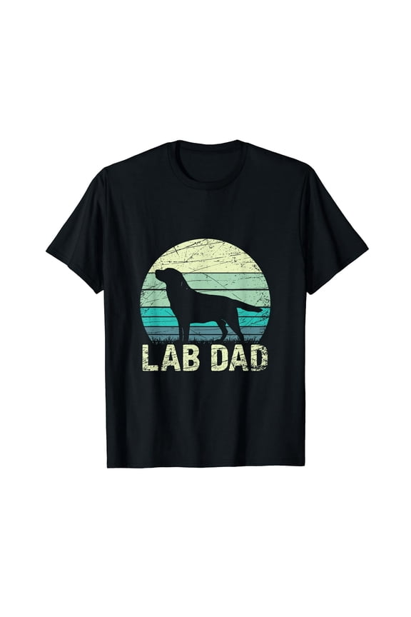 Lab Dad Labrador Black T-Shirt