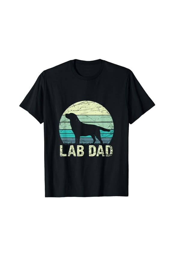 Lab Dad Labrador Black T-Shirt
