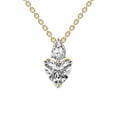 thumbnail image 1 of Lab Diamond Dangling Pendant Necklace For Women | 0.75 Carat IGI Certified Heart Shape | Paloma Two Stone Dangling Lab Diamond Pendant In 18K Yellow Gold | FG-VS1-VS2 Quality | Friendly Diamonds, 1 of 6