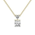 thumbnail image 1 of Lab Diamond Dangling Pendant Necklace For Women | 4 Carat IGI Certified Radiant Shape | Carina Two Stone Lab Diamond Pendant In 18K Yellow Gold | FG-VS1-VS2 Quality | Friendly Diamonds, 1 of 6