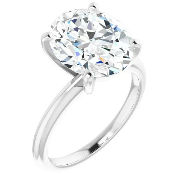 Lab Diamond Engagement Ring 3 Carat Oval Solitaire Style