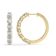 thumbnail image 1 of Lab Diamond Hoop Earring | 2 Carat IGI Certified Oval Shape Saylor Hoop Earrings | 14K Yellow Gold | Prong Setting FG-VS1-VS2 Quality | Friendly Diamonds, 1 of 5
