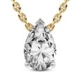 thumbnail image 1 of Lab Diamond Pendant Necklace| 2 Ct IGI Certified Pear Shape Lab Grown Diamond | Marisol Pear Solitaire Diamond Pendant With Gold Chain | 14K Yellow Gold | FG-VS Quality, 1 of 6