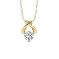 thumbnail image 1 of Lab Diamond Pendant Necklace For Women | 2 Carat IGI Certified Round Shape | Adriana Lab Diamond Pendant In 18K Yellow Gold | FG-VS1-VS2 Quality | Friendly Diamonds, 1 of 6