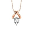 thumbnail image 1 of Lab Diamond Pendant Necklace For Women | 4 Carat IGI Certified Pear Shape | Adriana Lab Diamond Pendant In 18K Rose Gold | FG-VS1-VS2 Quality | Friendly Diamonds, 1 of 6