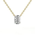 thumbnail image 1 of Lab Diamond Pendant Necklace For Women | 2 Ct IGI Certified Oval Lab Grown Diamond | Ethereal Oval Solitaire Diamond Pendant With Gold Chain | 14K Yellow Gold | FG-VS Quality, 1 of 6