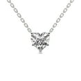 thumbnail image 1 of Lab Diamond Pendant Necklace For Women | 3 Ct IGI Certified Heart Lab Grown Diamond | Amalia Heart Solitaire Diamond Pendant With Gold Chain | Platinum | FG-VS Quality, 1 of 5