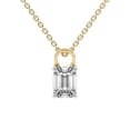 thumbnail image 1 of Lab Diamond Pendant Necklace For Women | 5 Carat IGI Certified Emerald Shape | Love Lock Solitaire Lab Diamond Pendant In 14K Yellow Gold | FG-VS1-VS2 Quality | Friendly Diamonds, 1 of 6