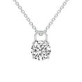 thumbnail image 1 of Lab Diamond Pendant Necklace For Women | 5 Carat IGI Certified Round Shape | Love Lock Solitaire Lab Diamond Pendant In 18K White Gold | FG-VS1-VS2 Quality | Friendly Diamonds, 1 of 6