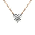 thumbnail image 1 of Lab Diamond Pendant Necklace For Women | 5 Ct IGI Certified Heart Lab Grown Diamond | Amalia Heart Solitaire Diamond Pendant With Gold Chain | 14K Rose Gold | FG-VS Quality, 1 of 6