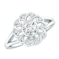 thumbnail image 1 of Rosec Jewels Lab Diamond Vintage Floral Engagement Ring (EF-VS Quality) - Ready to Gift, 925 Sterling Silver, US 4.00, 1 of 8